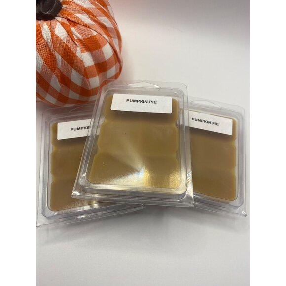 Pumpkin Pie Scented Wax Melts Clamshell Pack Set Of 3 Fall Home Fragrance Warmer - Picture 1 of 5